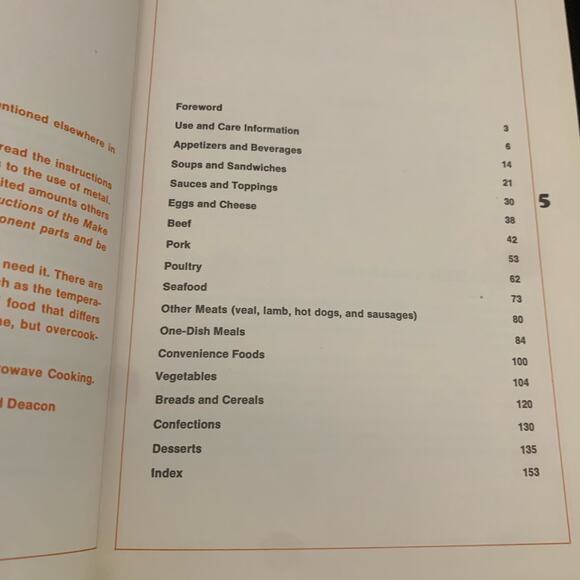 Vintage 1974 Richard Deacon's Microwave Oven Cookbook Paperback Book - Picture 4 of 8